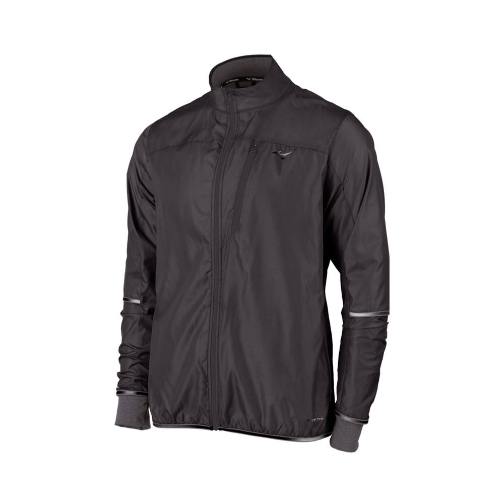 Chaqueta Mizuno Breath Thermo® FZ Hombre Gris Oscuro Outlet BKDJ-24078